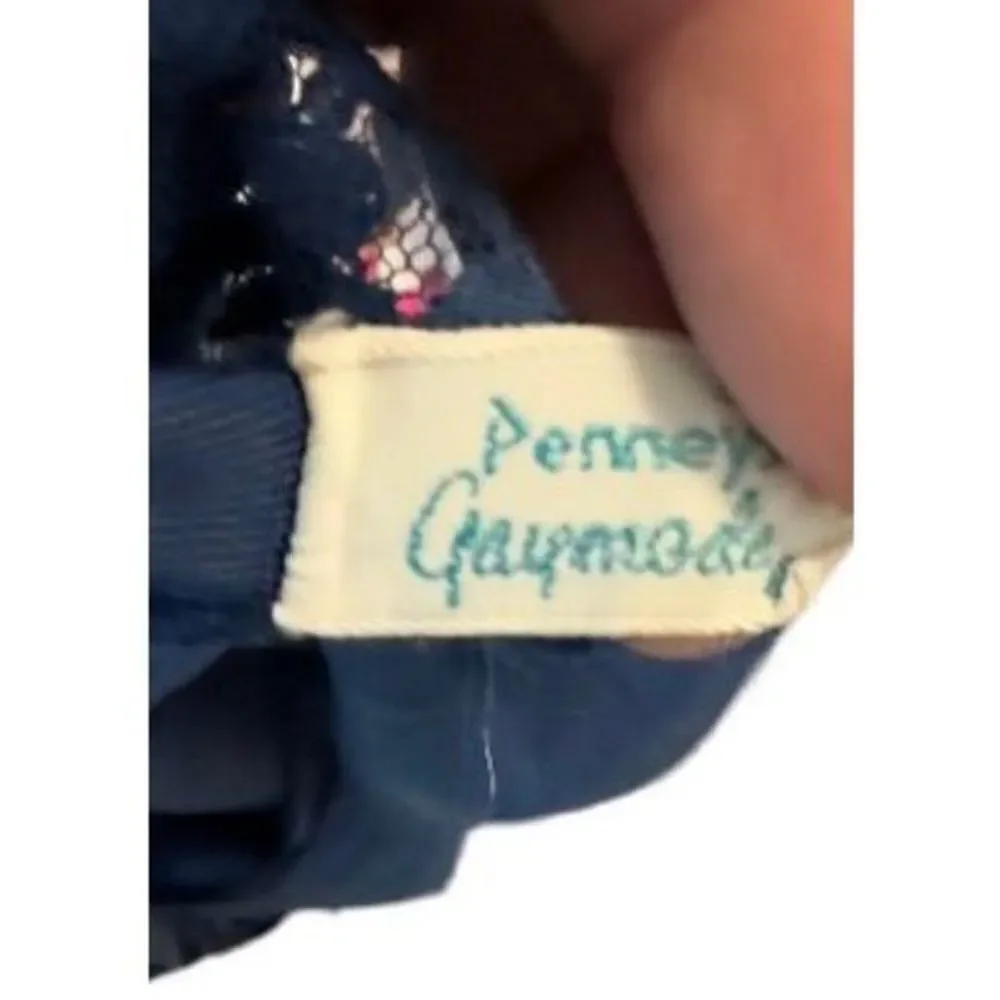 Vintage JC‎ Penney Gaymode Nylon Navy Full Slip - Picture 7 of 7